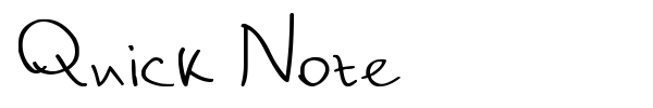 Quick Note font preview